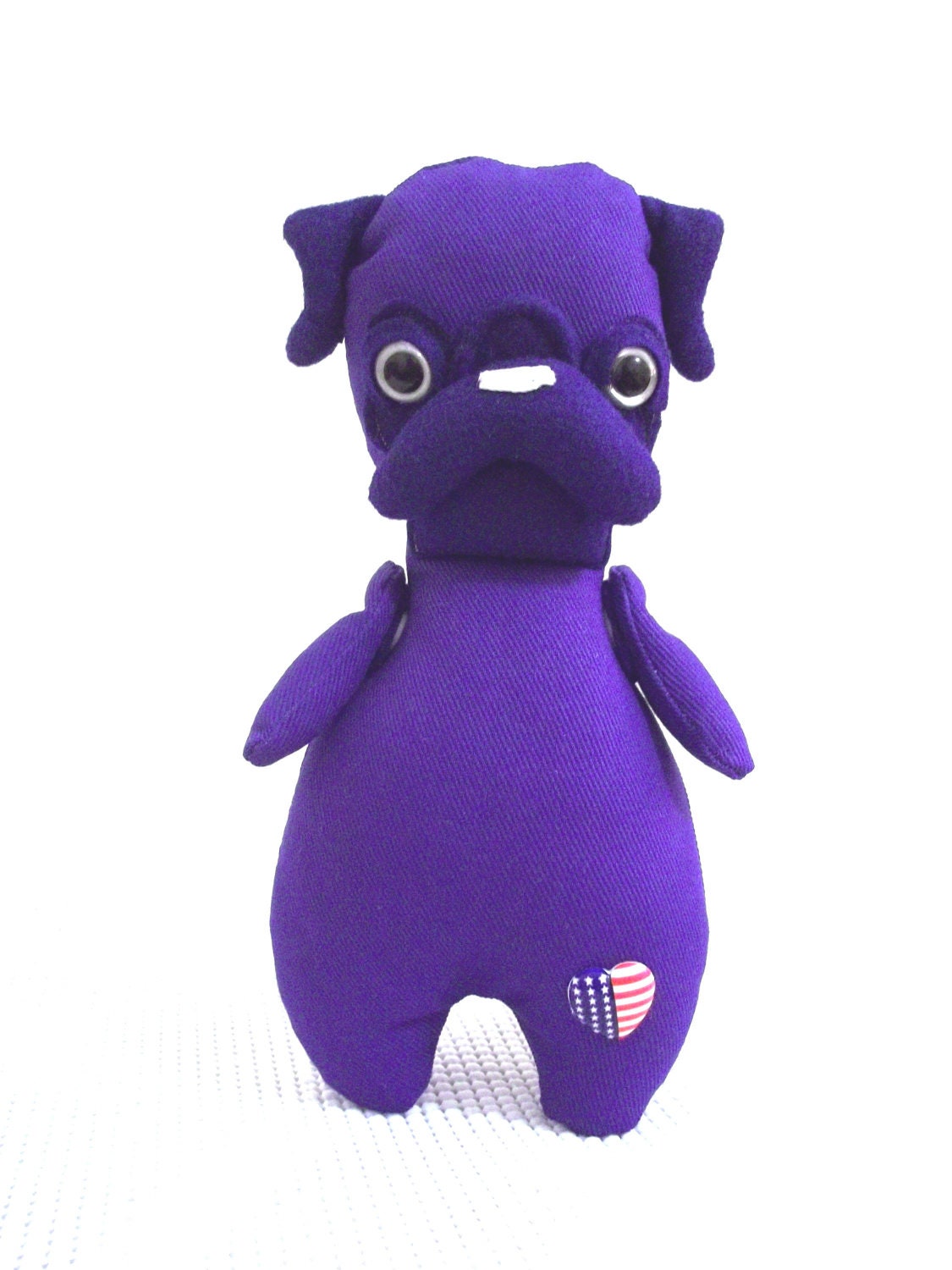 miniature Mon Cher "miniature" Pug POLITICAL (blue, red, american, politics, democrat, republican, pug, pug doll, miniature) pug doll