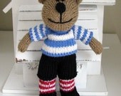 Pirate Knitted Bear Children Toy Hand Knit Bear Pirate Stuffed Animal Toy Pirate Doll Kids Toys Children Spring Teddy Bear Pirate Jack