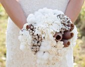 Preserved Wedding Bouquets and Boutonnieres - Hydrangeas, Cotton, Silver Brunia, Solas