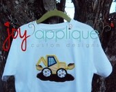 Digger custom tshirt/digger tshirt/applique tshirt/back to school tshirt/embroidery tshirt/construction tshirt/ school tshirt