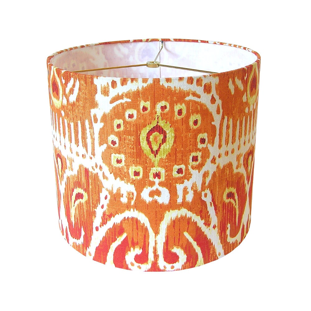 Drum Lamp Shade Ikat Lampshade Pendant Cerva by Duralee