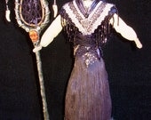 Black and Silver Crone with Staff