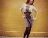 Pin Up Inspired Fall Lace and Knit Dress Gray and Black ON SALE NOW