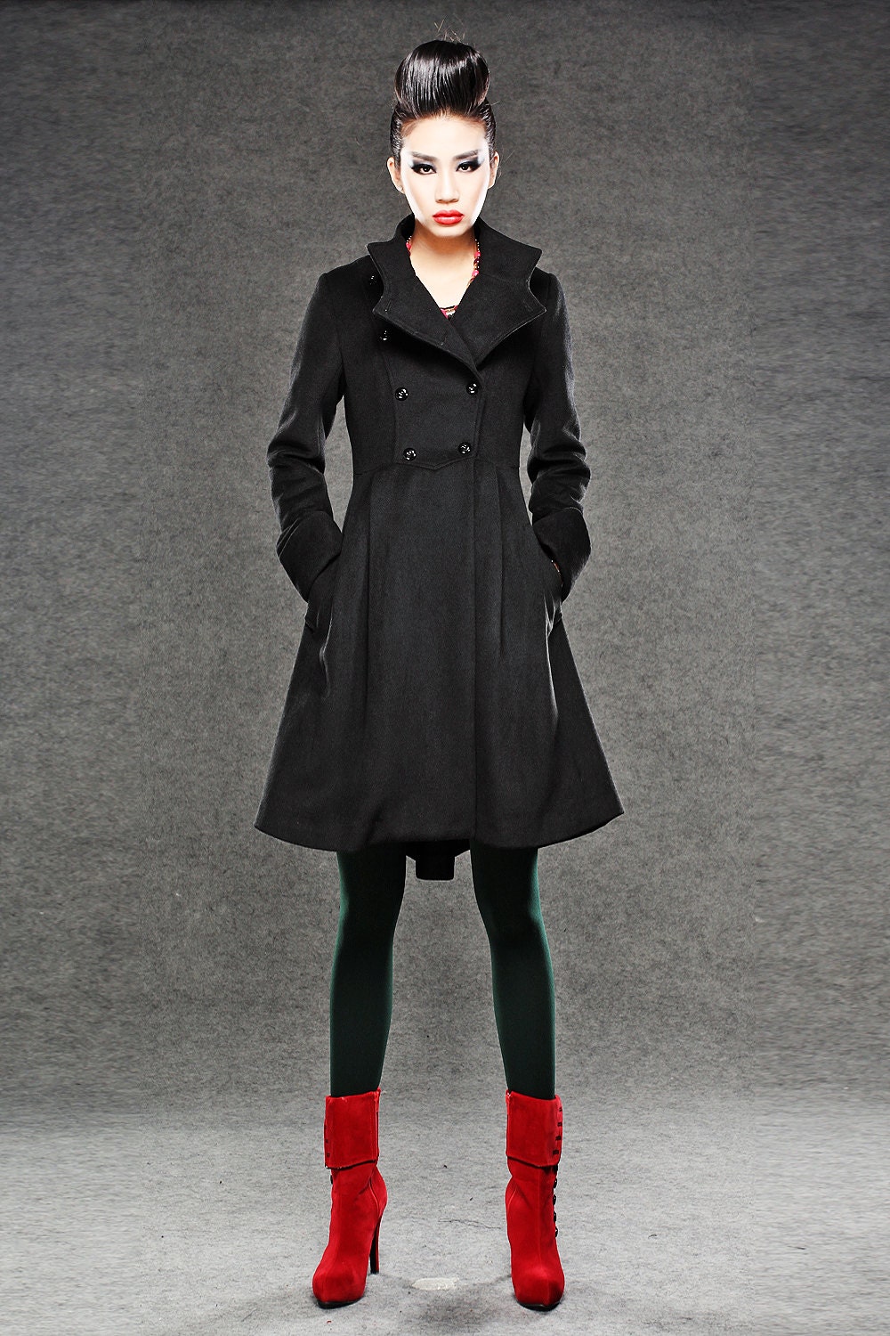 black coat winter coats for women