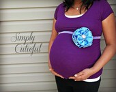 Blue Maternity Sash. Maternity Photo Prop. Belly Sash. Belly Band. Pregnancy Photo Prop.Pregnancy Sash. Baby Shower Accessory. Bridal Sash