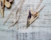 One heart ornament Provence lavender rustic shabby chic home decor kitchen decor lilac ivory creamy vintage grey brown floral spring summer