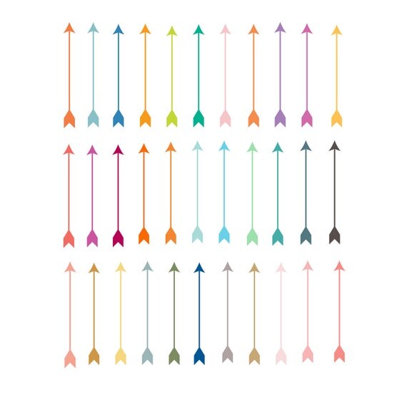 INSTANT DOWNLOAD // Digital Clip Art // Navaho, Native American Arrows // Bright Arrows // Commercial and Personal Use Il_570xn