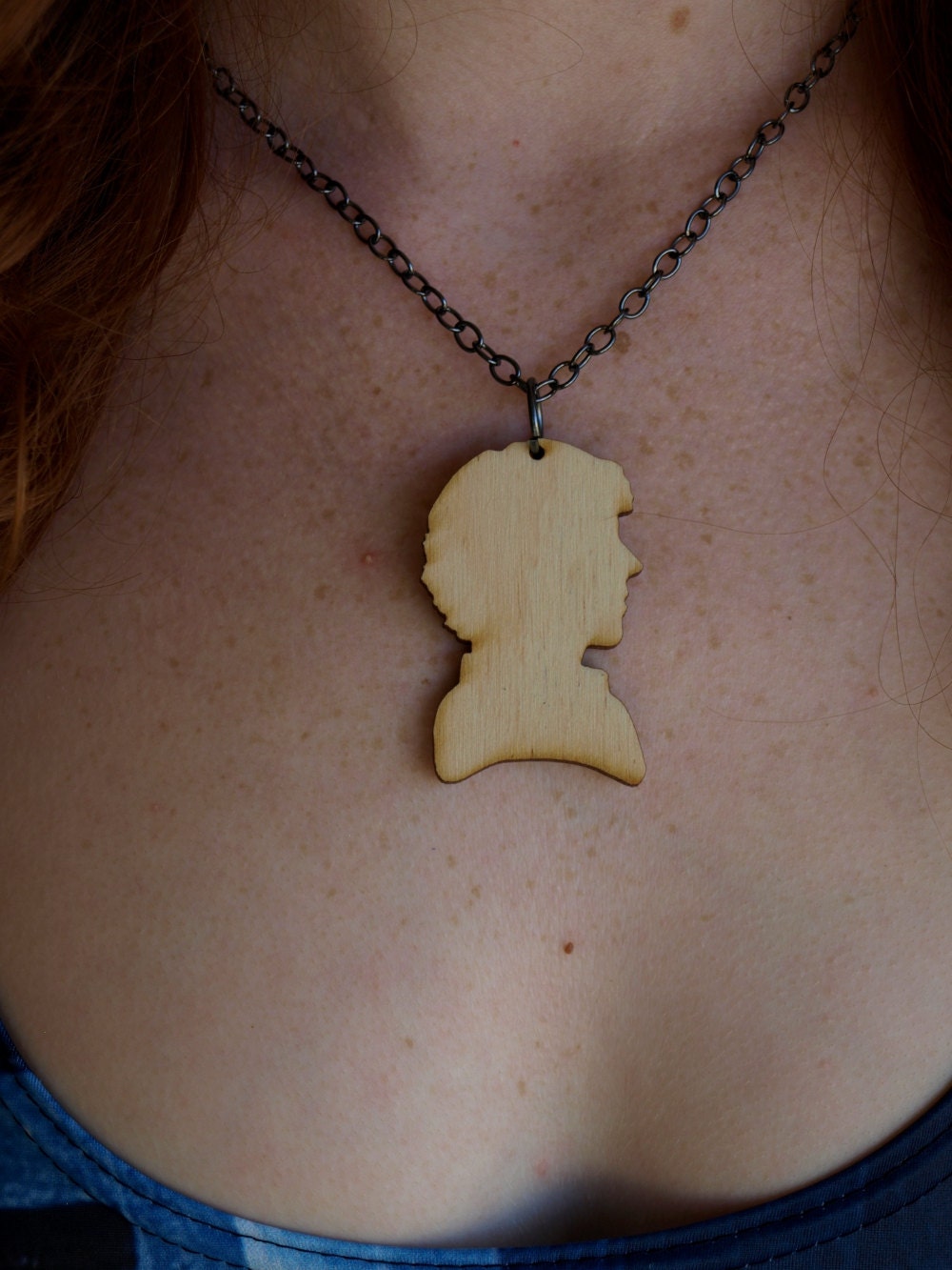 Wooden Sherlock Necklace