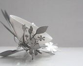 Metal foliage nest with a micro fine bone china bowl