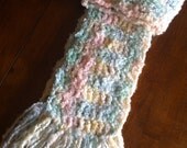 Multicolored Crocheted Scarf
