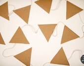 Craft Paper Pennant Bunting Decoration for Weddings, Parties, Holidays, Everyday Decor- 10'
