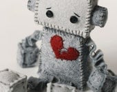 Sad Little Felt Robot Plush