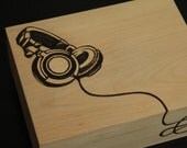 Your Dad is a DJ Wooden Box - Natural Stain