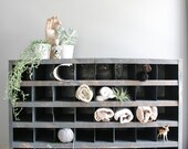 vintage industrial hardware store bin