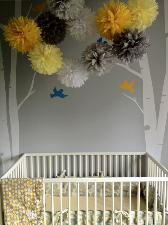 Upgraded Mod - 15 Tissue Poms DIY - Gender Neutral - Decoration Party Birthday Kit - Mommy to Bee Theme Portland Original Il_570xn