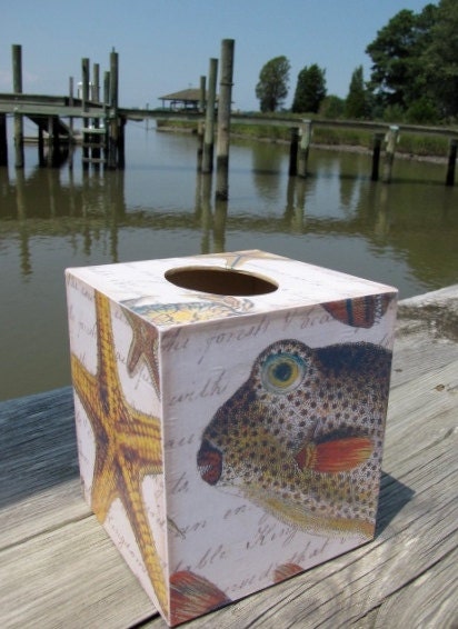 Coastal Decor Tissue Box Cover