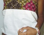 Sexy African Print Cotton Mix Cropped Top