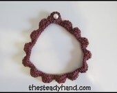 Red Wine Crochet Necklace J30