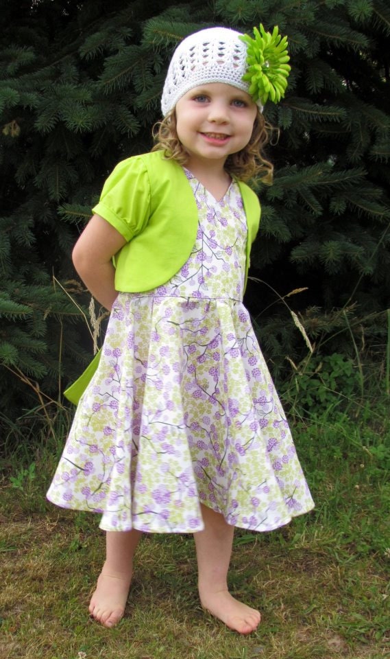 Petite Kids Boutique Outfit: Donna Dress and Little Misssy Bolero 12M 8Y PDF Pattern and Instruction - bundle, value pack