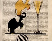 ACROBATS original ARTWORK Giclee Prints Posters Mixed Media Acrylic Paintings Illustration Drawing