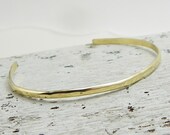 14K Gold Fill Hammered Cuff Bracelet, Simple Gold Cuff, Stacking Bracelets, Gift For Her
