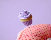 Lilac Cupcake Pin Topper