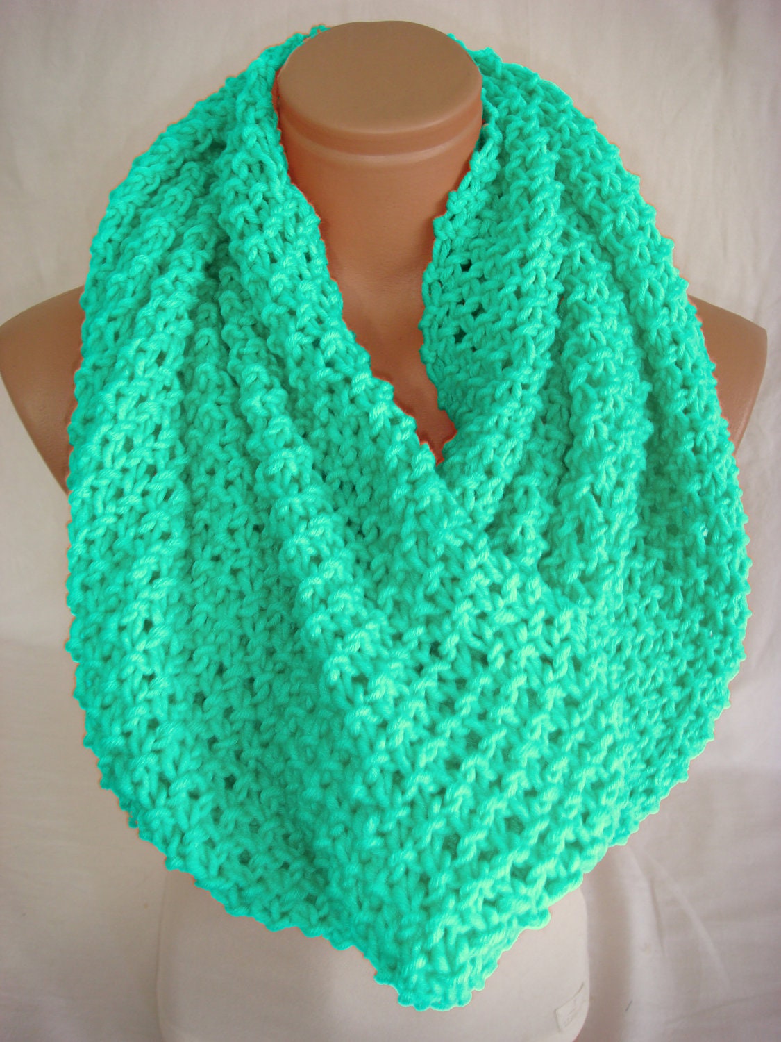Mint & Salmon Scarf Cowl Best Seller by Arzus