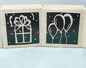 Close to My Heart Stamp Set - CTMH Rubber Stamps - "Happy Birthday" Set - Never Used - Mint Condition - Scrapbooking Cardmaking