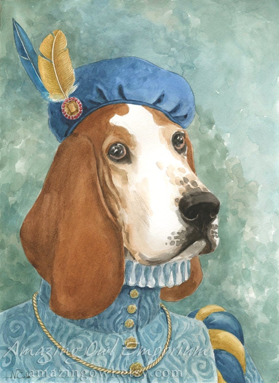 11x14" Custom Dog Portrait in Watercolor