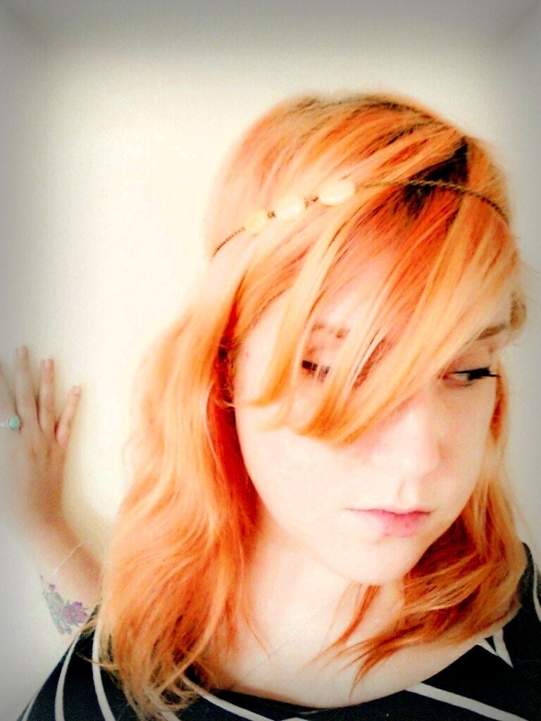 Chain Headpiece Boho Head Jewlry Bohemian Headband Boho Jewelry Boho Chic Bohemian Head Jewelry Gypsy Headpeice Yellow Gold
