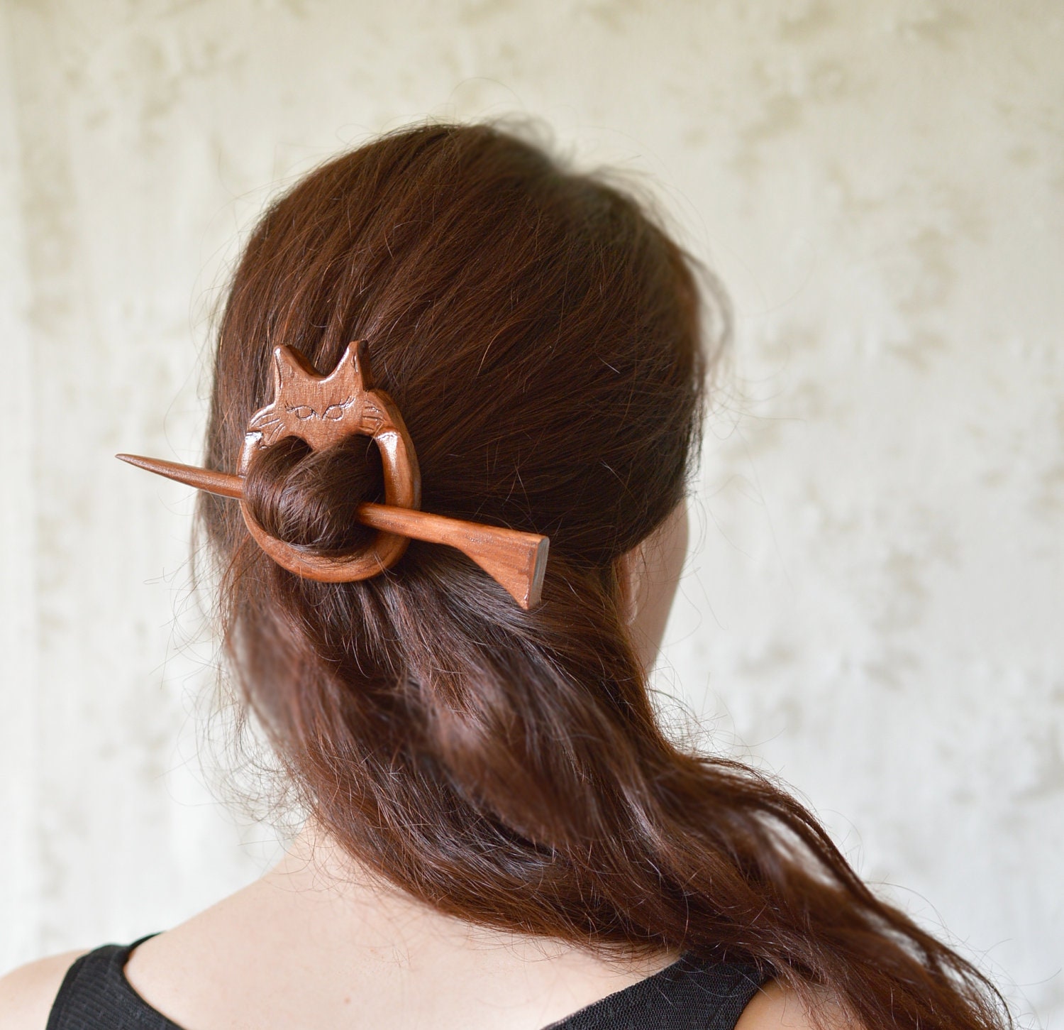 Fox barrette shawl  pin hair pin