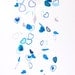Heart mobile monaco blue, baby blue & white
