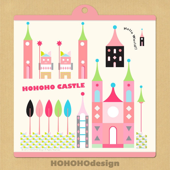 Pink Castle Clipart