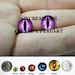 Taxidermy Glass Eyes - 10mm - Purple Dragon Eye Cabochons for Steampunk Jewelry and Pendant Making
