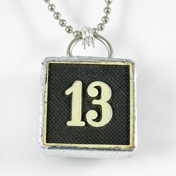 Number 13 Pendant Necklace
