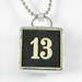 Number 13 Pendant Necklace