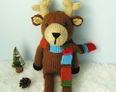 Sale - Amigurumi Pattern Knit Reindeer Pattern Digital Download