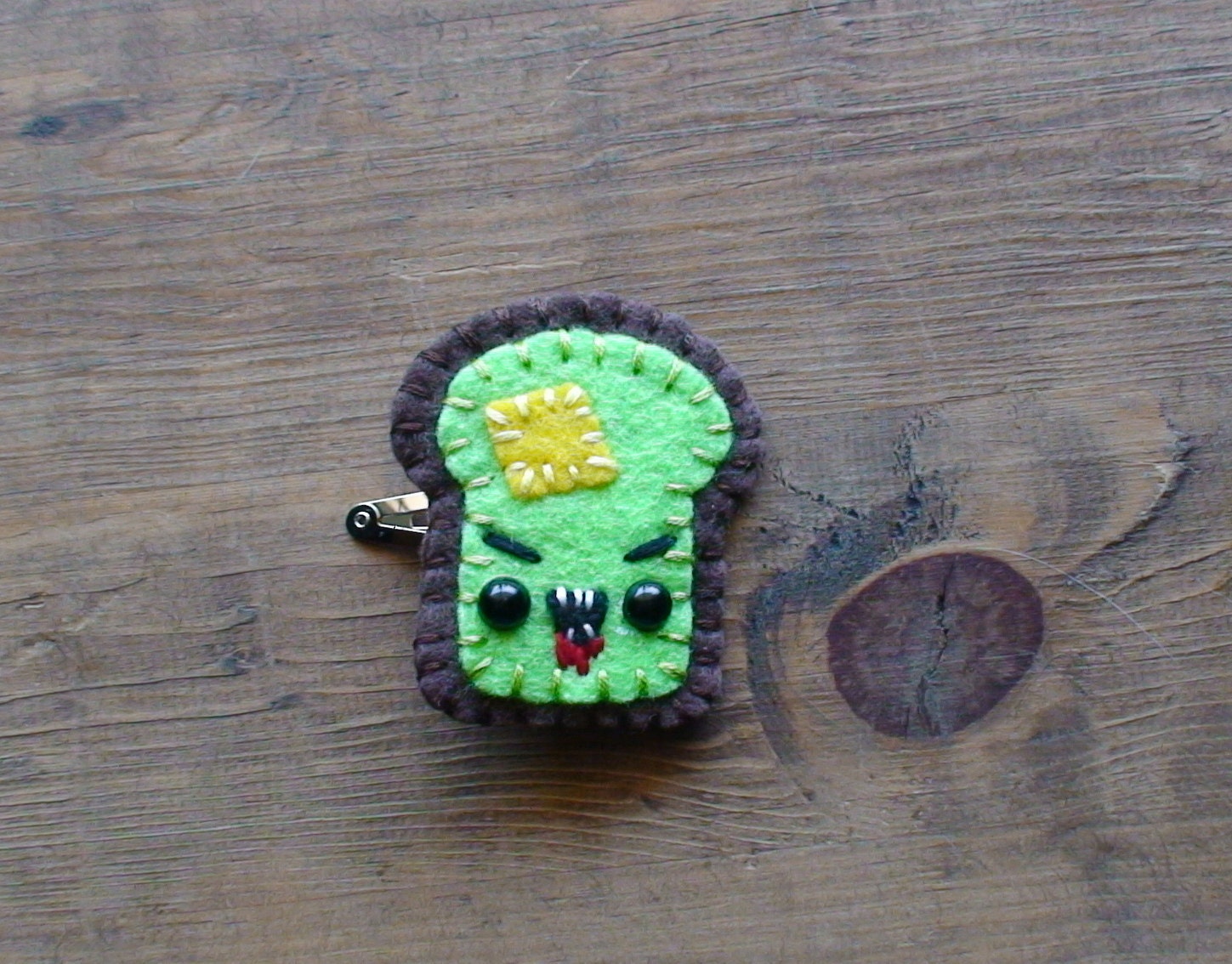 Zombie Butter Bread Barrette made to order