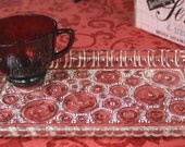 AnchorGlass Serva-Snack Desert Set New In Box Vintage Glass Plate and Cup Set