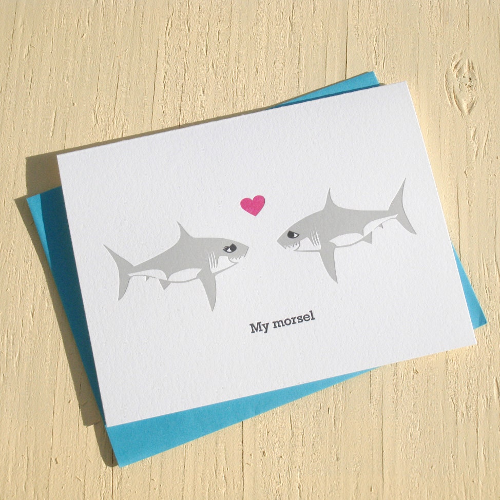 Shark Love - Letterpress Card