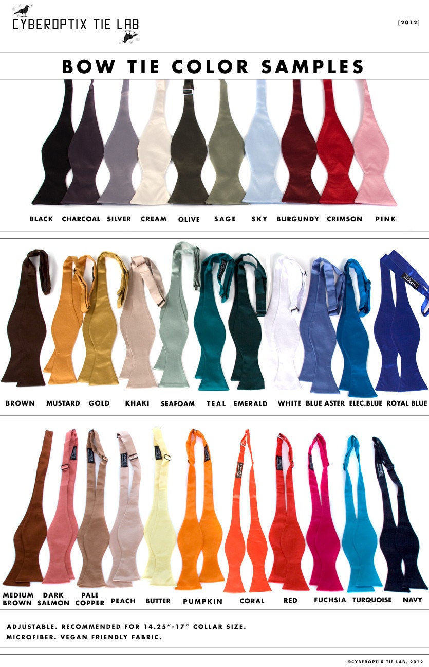 9 wedding bow ties. Silkscreened groomsmen ties, matching design - group discount.