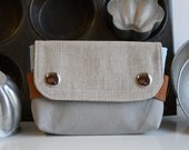 small pouch -  smokey and periwinkle