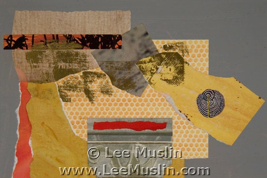 Markings - small original abstract collage