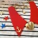 Nautical Red Acrylic Collar Necklace
