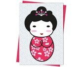 Kawaii Kokeshi Card