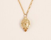 Petite Watch Necklace Gold Filled Vintage