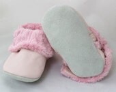 18-24 month size Mini Toes pink soft sole leather warm winter fall baby shoes