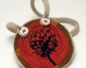 Clover Flower wearable fiber art choker necklace