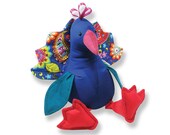 Punju Peacock Plush Toy PDF Pattern INSTANT DOWNLOAD