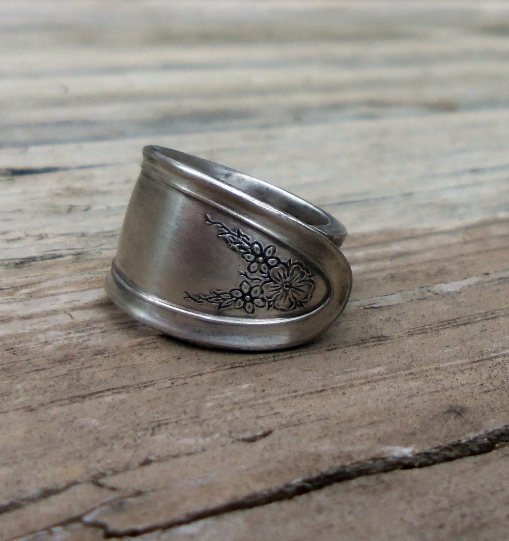 Vintage Silver Spoon Ring Size 6